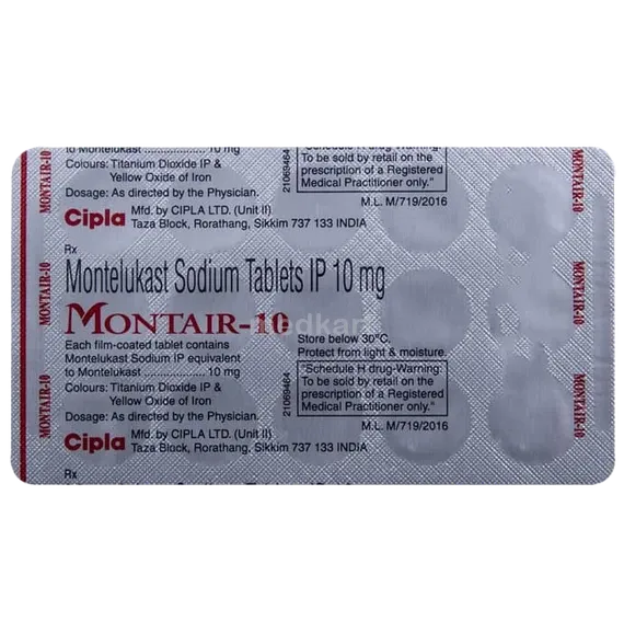 montair 10mg tablet 15's